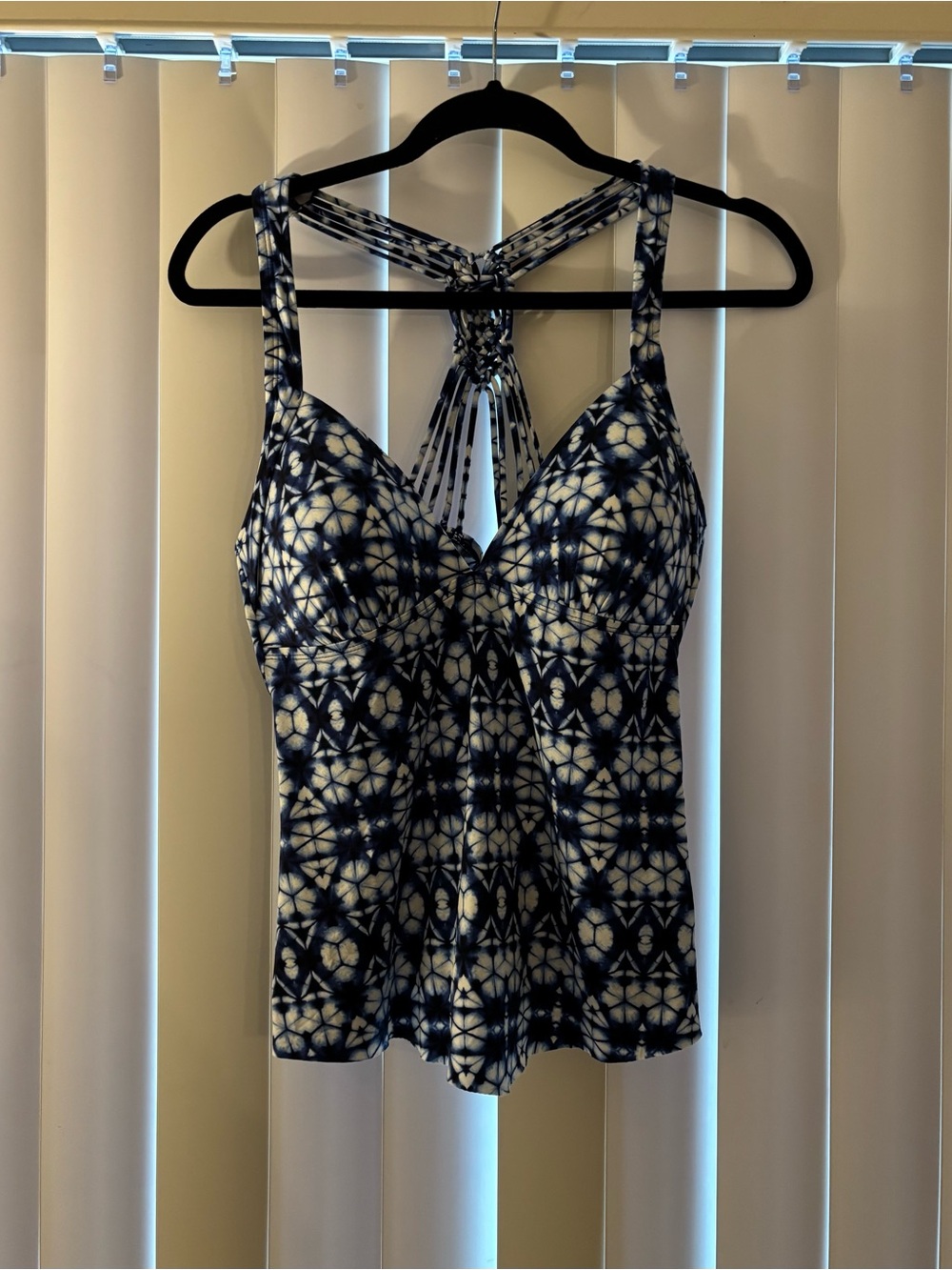 Apt. 9 Women’s Tankini Top Blue & White Size L